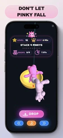 Pinky Pile promotional screenshot from the App Store